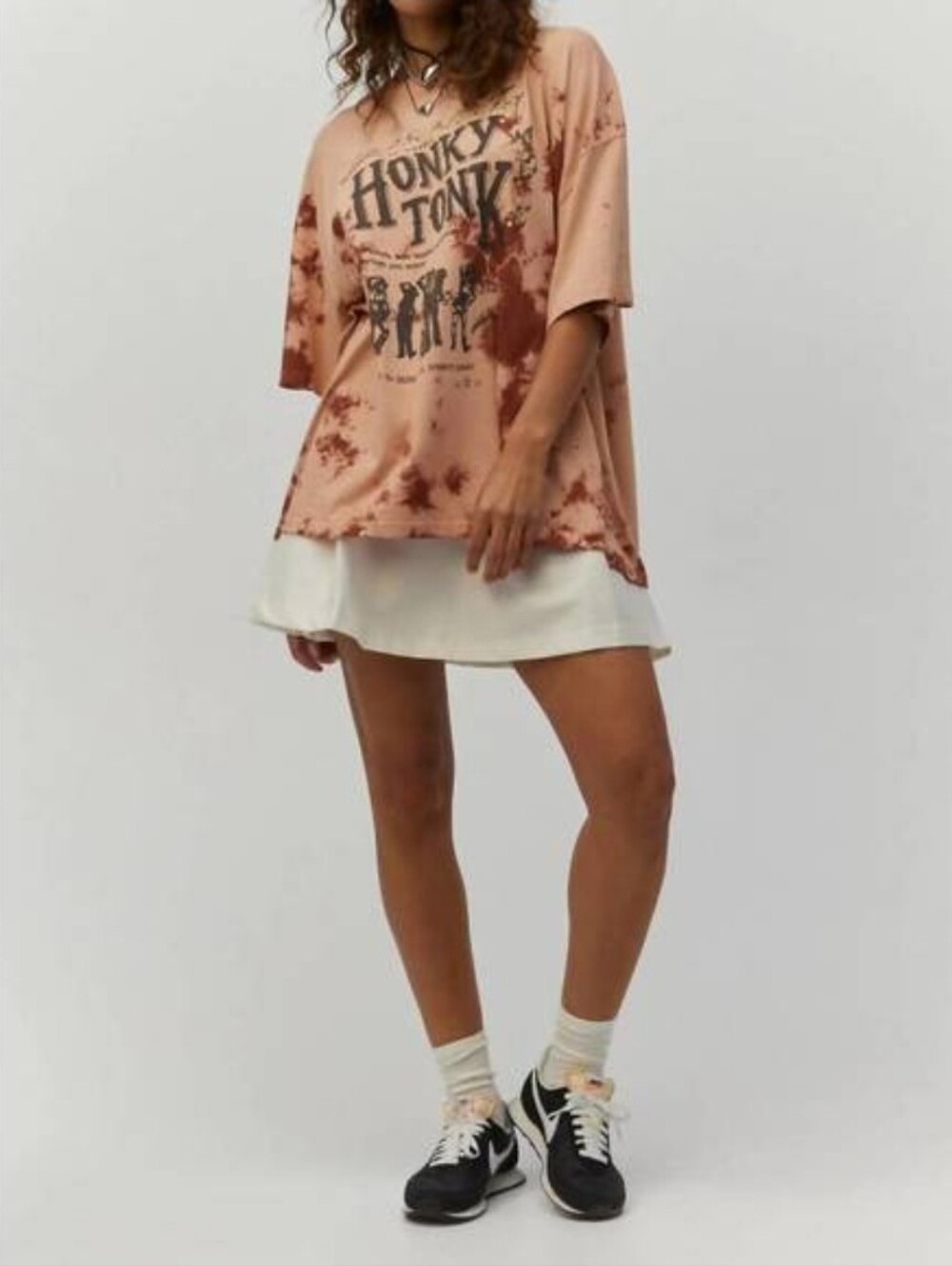 DAYDREAMER Welcome to the Honky Tonk Western Graphic Tee NEW One Size Cloud Wash